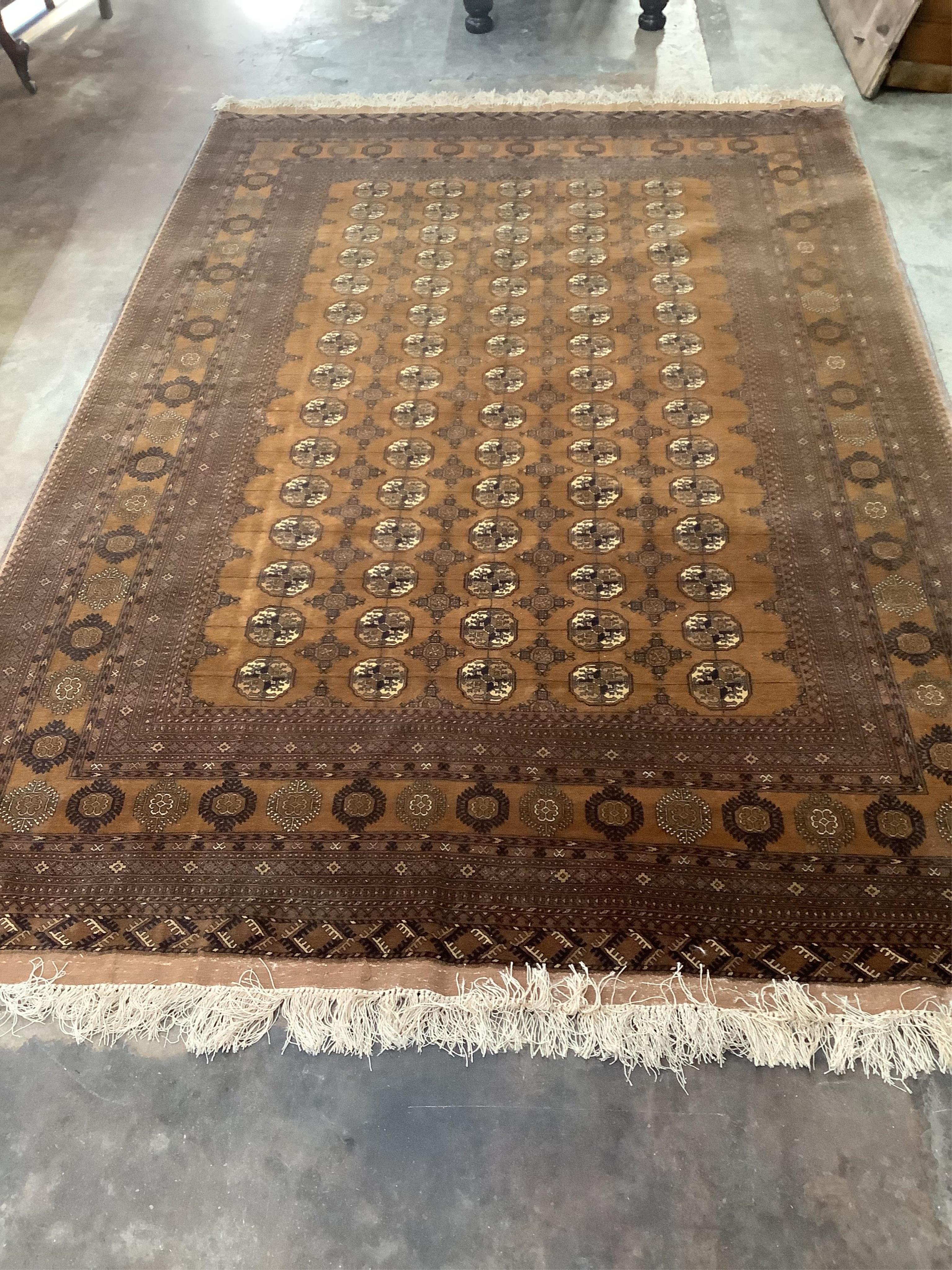 A Bokhara carpet, 310 x 210cm. Condition - fair